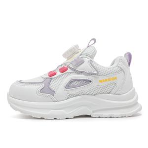 Кроссовки серии Nebula с противоскользящей подошвой, легкие, амортизирующие, с низким верхом, для повседневной носки, для детей WARRIOR, белый/фиолетовый