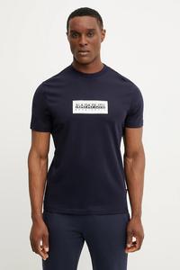 Футболка хлопковая S-Box Napapijri, темно-синий