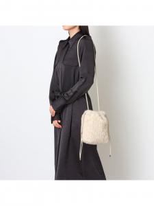 Cachecache / Мини-сумочка из искусственного меха, имитирующего мех норки, на завязках