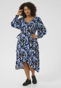 Платье Kaffe Curve KCLURANA, Black Blue Graphic Strokes/Black