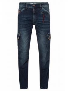 Timezone Джинсовые брюки-карго "Roger" - стандартный крой - темно-синего цвета