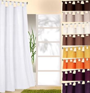 Петлевая гардина heimtexland  с лентой с рюшами, непрозрачная гардина, декоративная гардина, однотонная, тип 117, белая, высота 245 см x ширина 140 см, белый