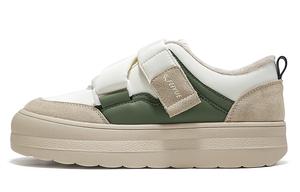 Кроссовки для повседневной носки женская с низким верхом серо-зеленый Feiyue