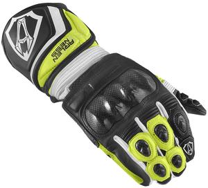 Мотоциклетные перчатки Arlen Ness monza 2.0, Black/White/Fluo Yellow