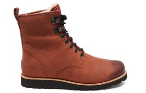 Зимние ботинки мужские кирпичного цвета Ugg