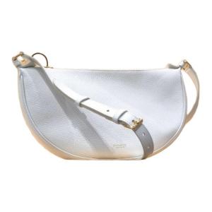 Burberry Кожаная женская сумка через плечо белого цвета