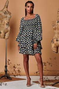 Платье мини с присборенным лифом Jolie Moi, черный