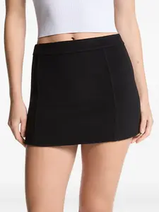 Мини-юбка из шерсти с панелями Michael Kors, черный