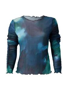 Рубашка OBJECT OBJAILA, синий/небесно-голубой