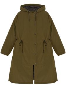 Yves Salomon пальто с капюшоном, зеленый