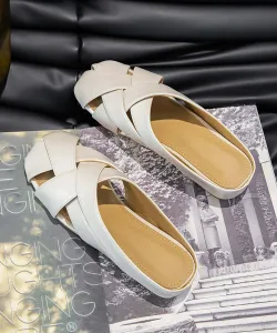 Мюли с открытым носком и крестообразным носком Aimoha - Select -, цвет Off White