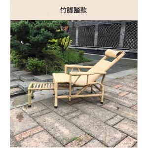 Vipero Кресло из ротанга с бамбуковой подставкой для ног, ширина сиденья 55 см, длина 110 см