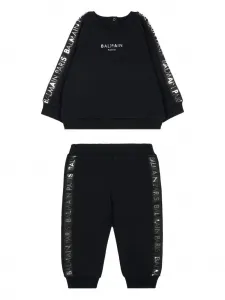 Спортивный костюм с логотипом Balmain Kids, черный