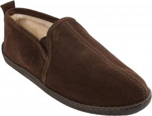 Мужские тапочки Minnetonka Romeo с плюшевой подкладкой, шоколадный