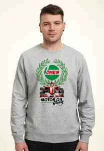 Гоночная толстовка castrol с моторным маслом Henry Tiger, Heather Grey
