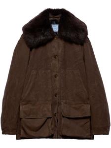 Куртка из парусины Prada, коричневый