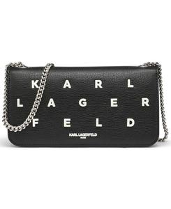 Кожаная сумка через плечо Kosette KARL LAGERFELD PARIS, Black/White