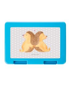 Mr. & Mrs. Panda На коробке для хранения изображен ежик, держащийся за лапки, без слов, пастельно-серого цвета