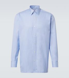 Хлопковая поплиновая рубашка Charvet, синий