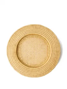 Круглый поднос Woven Sabbia Cabana, бежевый