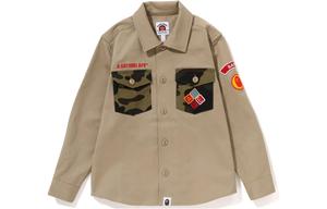 Детская рубашка A Bathing Ape, коричневый