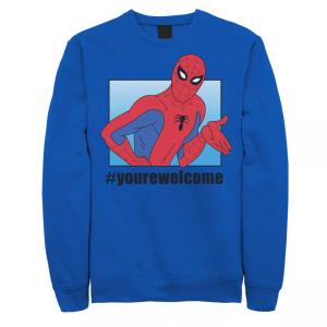 Мужской флисовый пуловер с винтажным плакатом и рисунком Marvel Spider-Man #yourwelcome