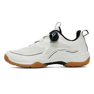 OUWENHEIMANBA Амортизирующие противоскользящие дышащие низкие бадминтонные кроссовки мужские бело-черные, цвет White Black