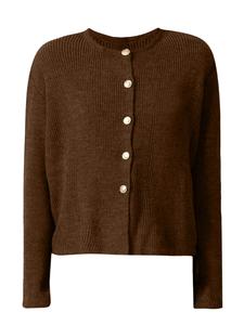 Touche Prive Вязаный кардиган в коричневом цвете
