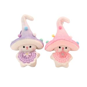 Многофункциональный плюшевый кулон в виде грибного эльфа высотой 19см Tak Bebe, розовый