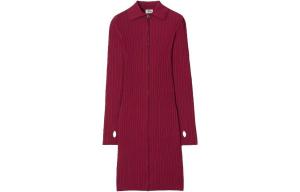 Платье Burberry с длинными рукавами, красный