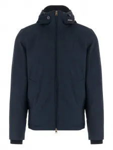 Куртка с капюшоном и застежкой-молнией спереди WOOLRICH, синий