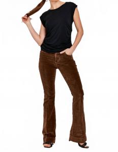 Розовые джинсы с высокой талией и расклешенными штанинами в коричневом цвете DEAR JOHN DENIM