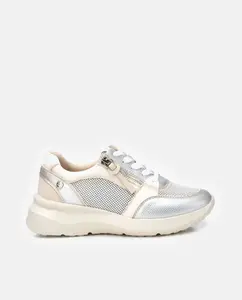 Женские кроссовки на шнуровке Xti, серебряный