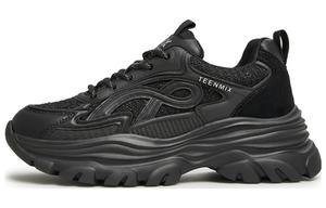 Кроссовки женские толстые низкие Teenmix, черный