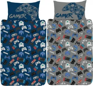 Комплект постельного белья "Геймер" AG1667 (односпальная кровать) (синий/серый) Unbranded