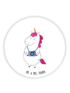 Mr. & Mrs. Panda Магнит на холодильник с изображением единорога, для фотографа, без надписи, белого цвета