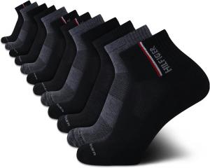 Мужские носки Tommy Hilfiger Quarter - 12 пар носков с поддержкой свода стопы, эластичные, спортивные, для мужчин (7-12 лет), Black Assorted