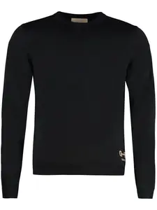 Свитер с вышитым логотипом Gucci, черный