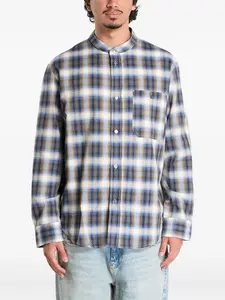 Рубашка в клетку с карманом Thomas A.P.C., синий