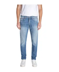 Узкие джинсы ярко-индигового цвета. Replay, синий