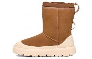 Мужские зимние ботинки Ugg высокие непромокаемые, коричневый/экрю