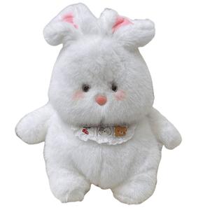 Плюшевый рюкзак мишка в стиле молочного чая плюшевая кукла зайчик молочная конфета плюшевая игрушка высота 35см Click, Milk Candy Bunny Plush Toy + Bib