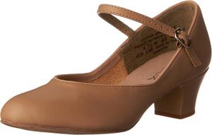 Женские кроссовки Capezio 459 Suede Sole Jr. Footlight Character Shoe, Caramel