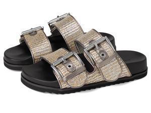 Сандалии AllSaints Sian Raffia Sandals, серебряный