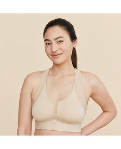 Женский спортивный бюстгальтер Hero с застежкой спереди (подходит для женщин после мастэктомии) Meadow, Buff