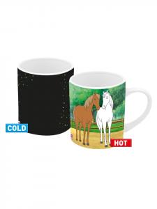 Кружка Bibi and Tina Hex Hex, меняющая цвет, черная, 250 мл Geda Labels