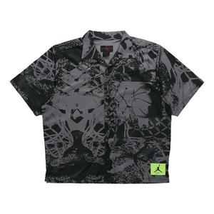 Футболка полет трикотажная печать широкая свободная баскетбольная рубашка с коротким рукавом мужская Air Jordan, черный