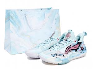 Баскетбольные кроссовки Li Ning Speed 9 с амортизацией, противоскользящей и износостойкой подошвой, низкие, унисекс, синие и розовые