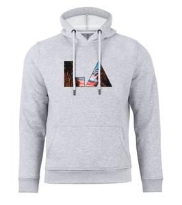 Толстовка Cotton Prime Skyline Hoodie Los Angeles Weltenbummler Kollektion, серый меланж