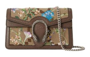 Дионис холщовая с кожаной сумка через плечо, женская наплечная сумка GUCCI